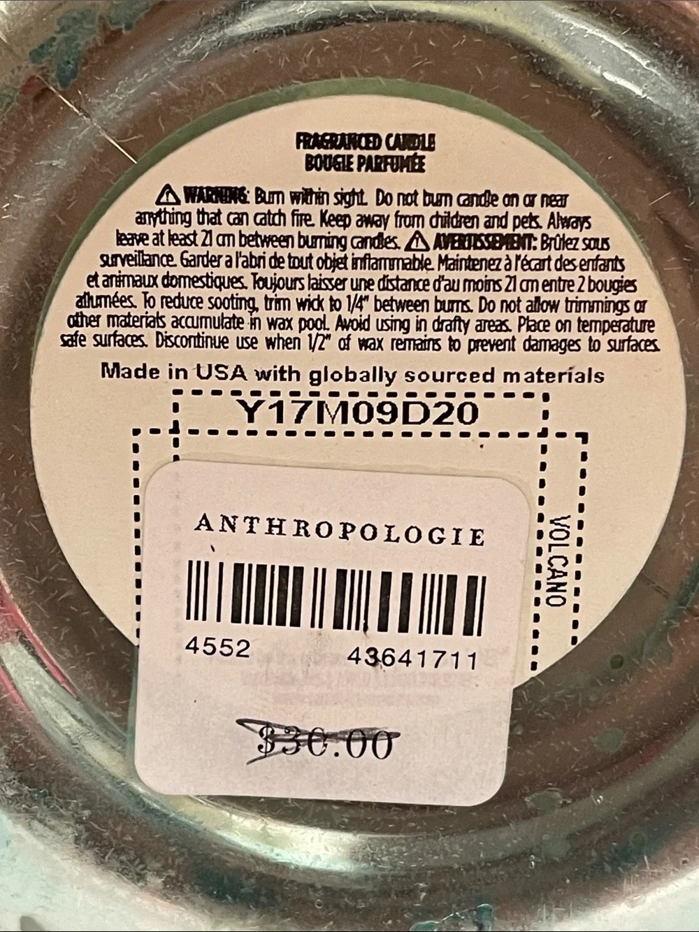 Anthropologie candle